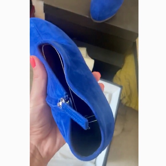 RARE 💙🖤Giuseppe Zanotti🖤💙 Suede Ankle Boot - Picture 10 of 13
